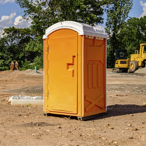 how often are the portable restrooms cleaned and serviced during a rental period in Pilger NE